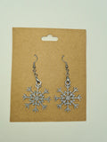 Snow flake earrings Acrylic Pair