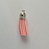 40 mm Leather Tassel Pendants Faux Suede Tassel with Caps