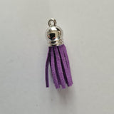 40 mm Leather Tassel Pendants Faux Suede Tassel with Caps