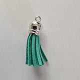 40 mm Leather Tassel Pendants Faux Suede Tassel with Caps