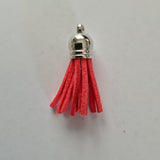 40 mm Leather Tassel Pendants Faux Suede Tassel with Caps